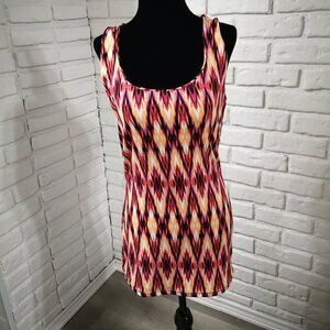 Eclipse Ladies Size Medium Multi Colored Longer Made in Canada Tank Top